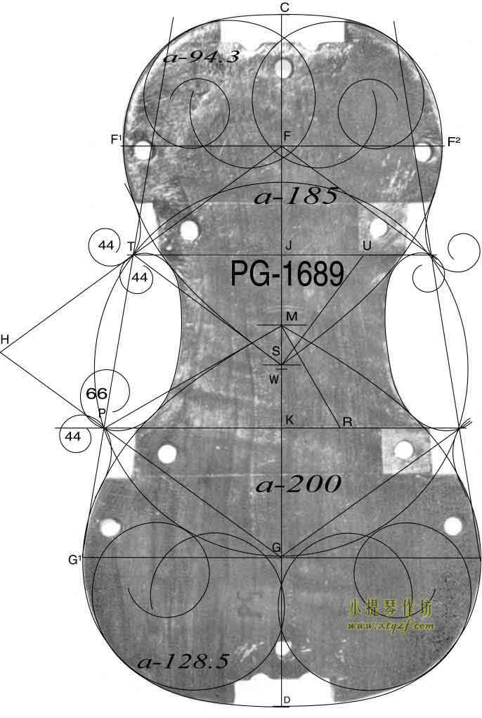 斯特拉迪瓦里 1689年 小提琴内模具