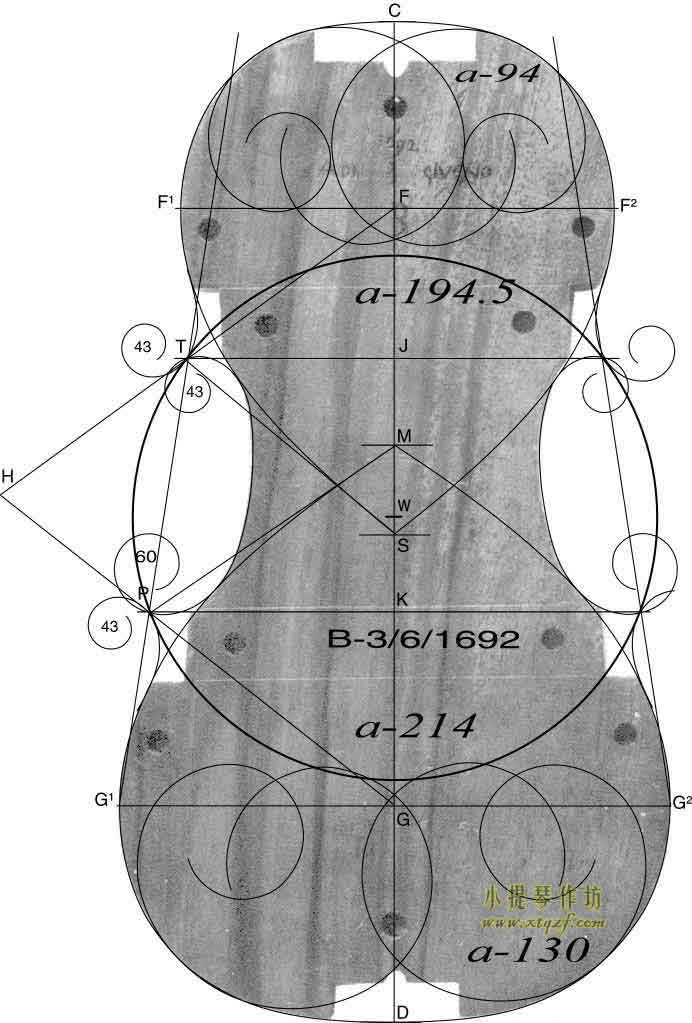 斯特拉迪瓦里 1692年 小提琴内模具