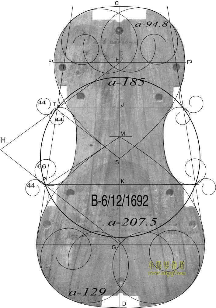 斯特拉迪瓦里 1692年 小提琴内模具