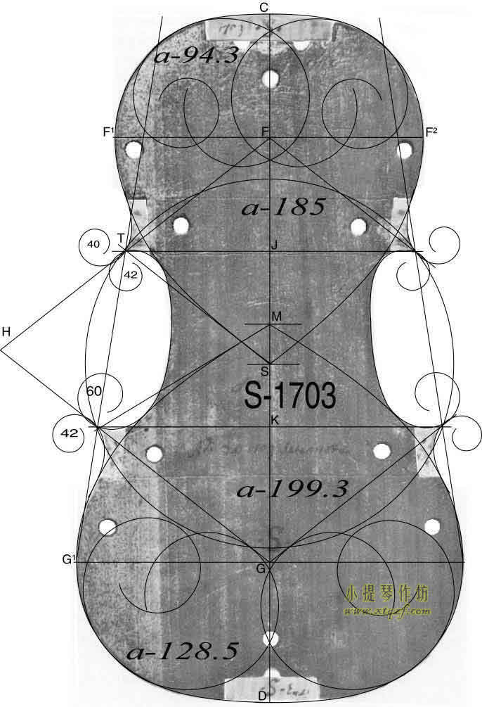 斯特拉迪瓦里 1703年 小提琴内模具